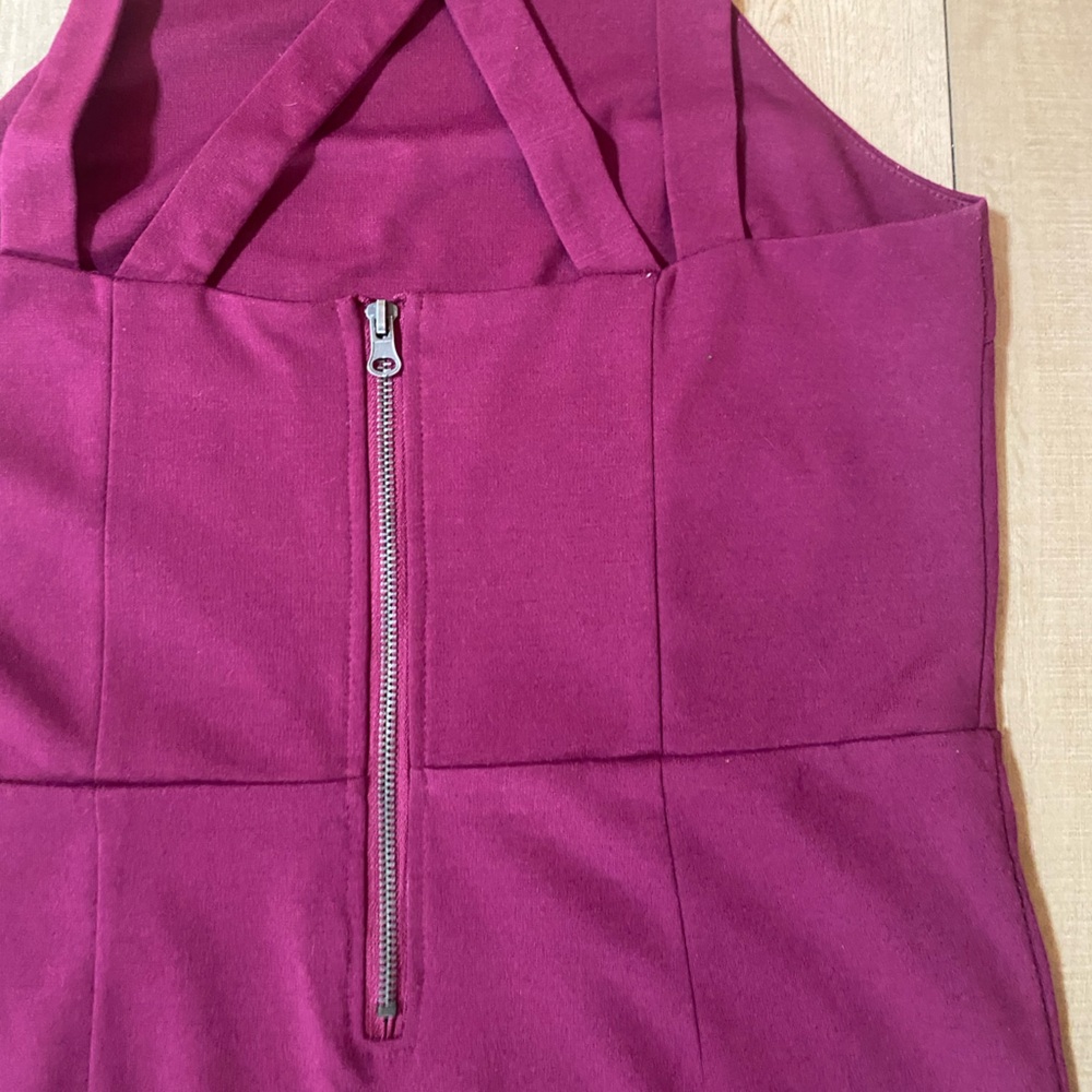 Jack by BB Dakota Burgundy Cross-Back Bodycon Dress | Size Large - Picture 5 of 10